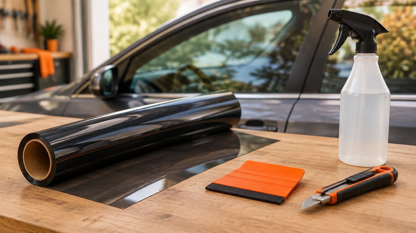 DIY Home Window Tint Film roll application and installation